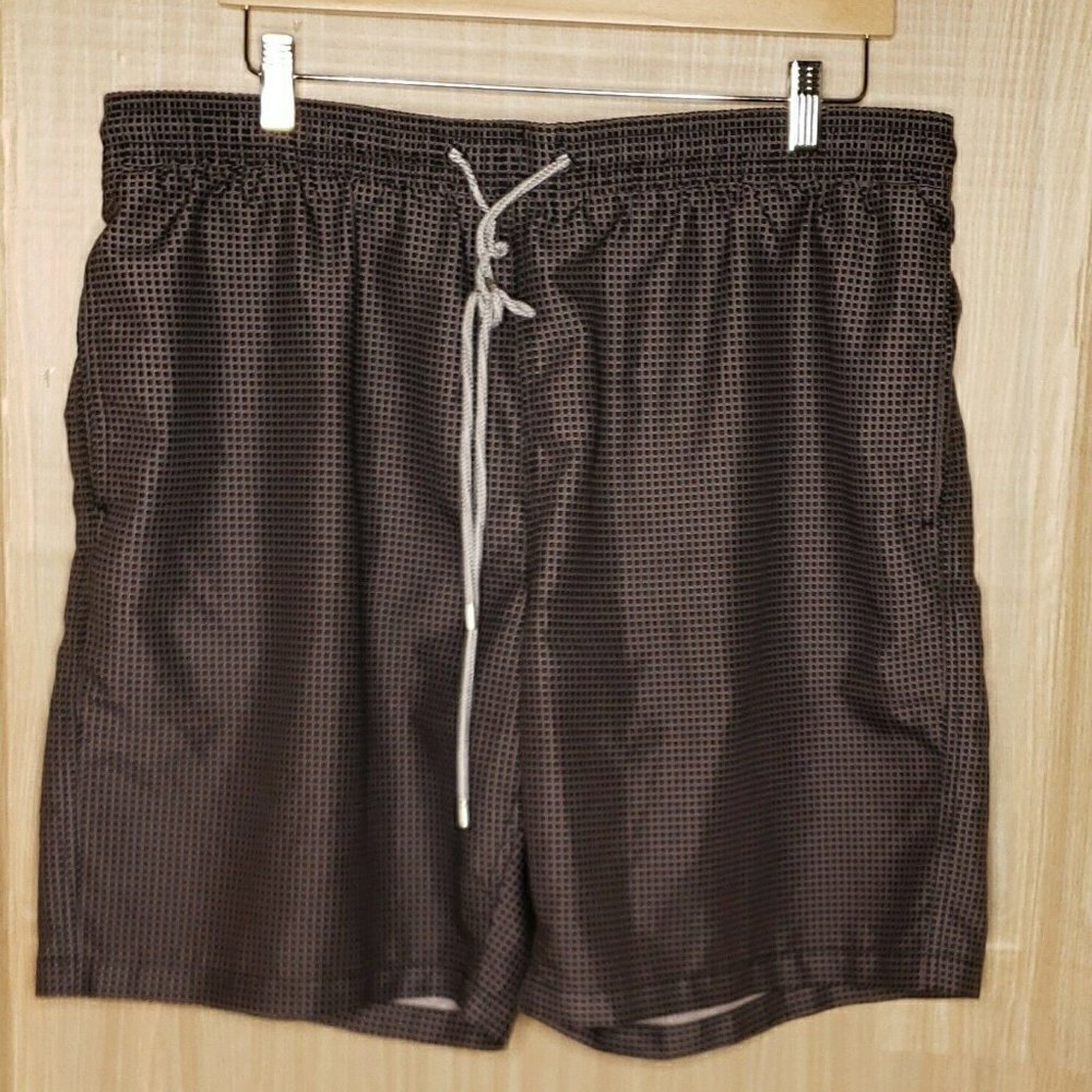 Kirkland Mens Geometric Print Swim Trunks XL